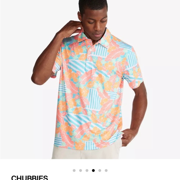 Chubbies The Inspiration Performance Short Sleeve Golf Polo Size Large - Picture 11 of 11